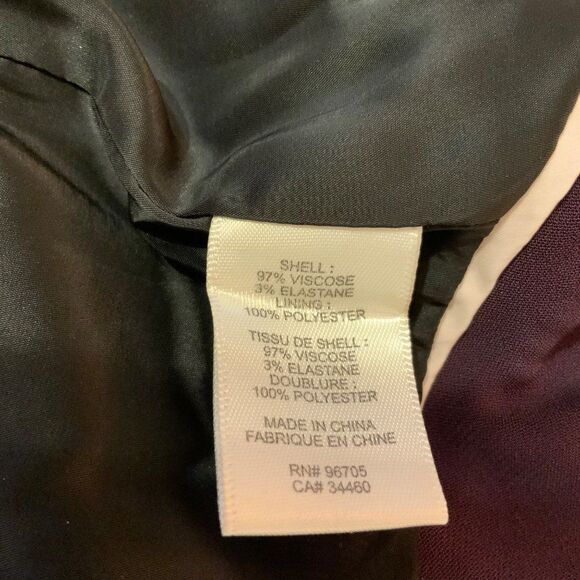 Rebecca Taylor Blazer Purple Open Style Size 6 - Picture 11 of 11